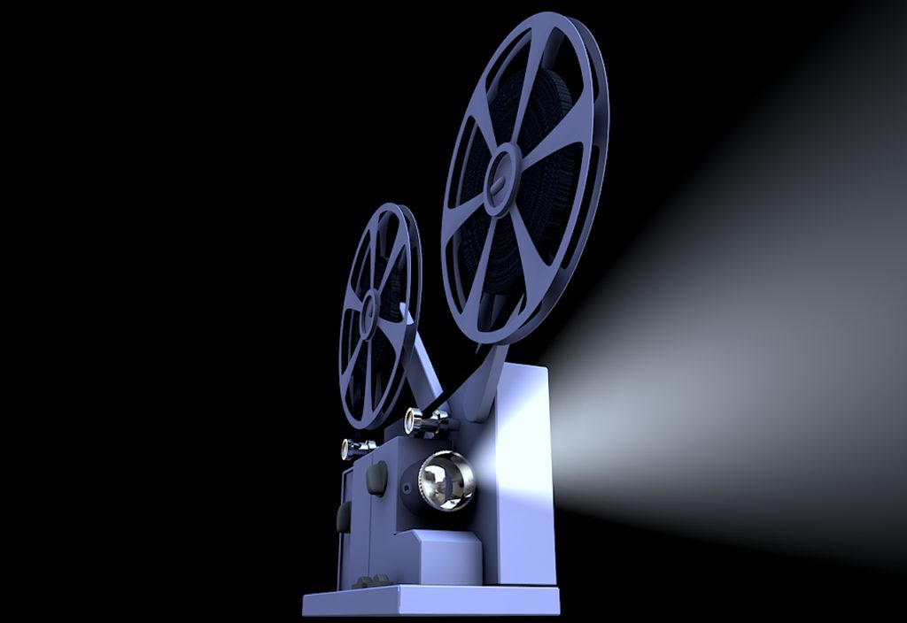 movie projector, projector, presentation